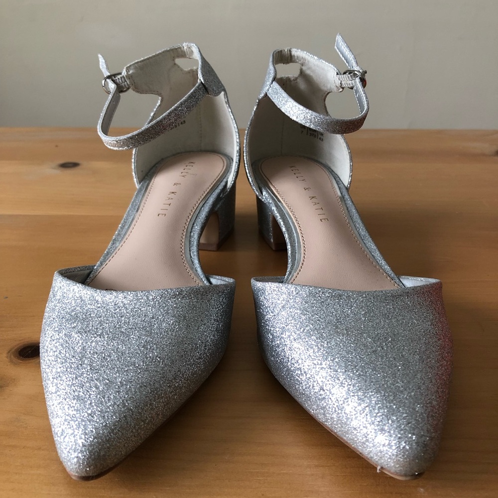 Silver glitter heels - Kelly & Katie Joye Pump